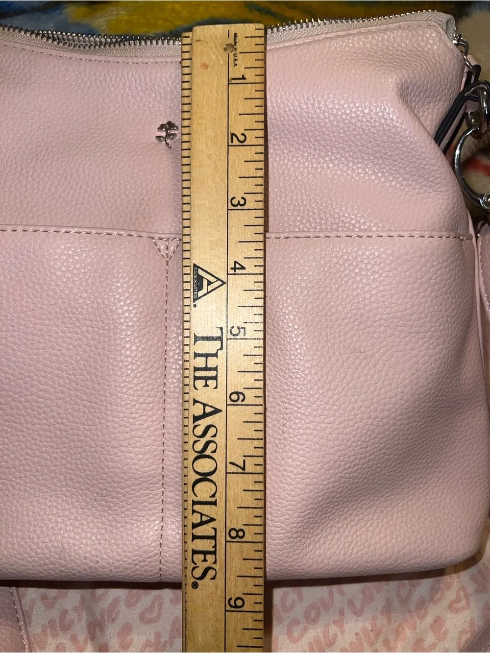 HTF Jenna Kator vegan leather crossbody bag in blush pink